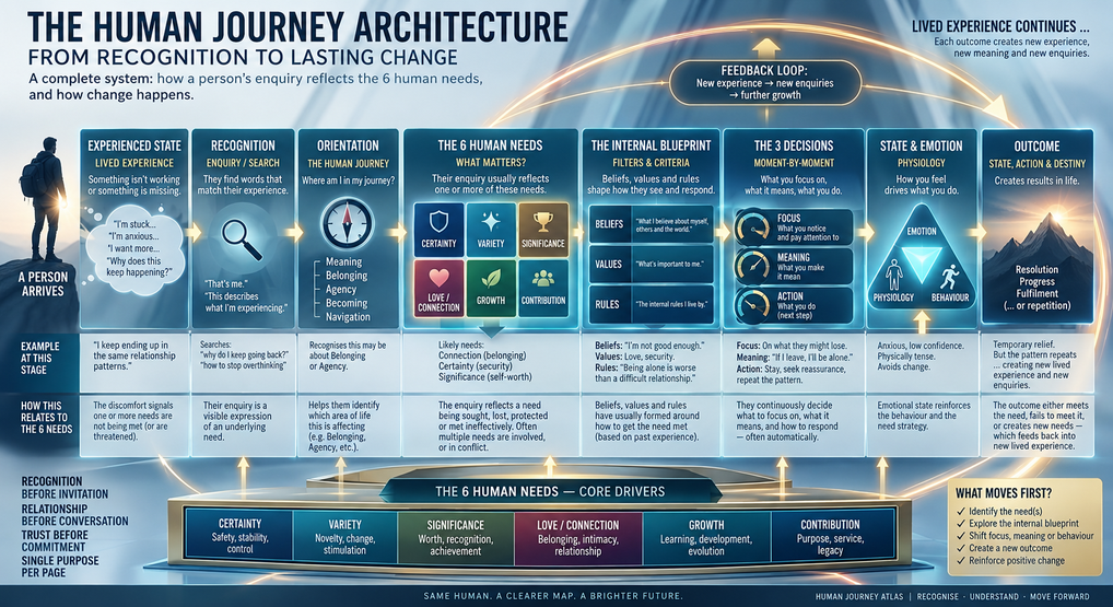 The Human Journey Architecture: from recognition to lasting change